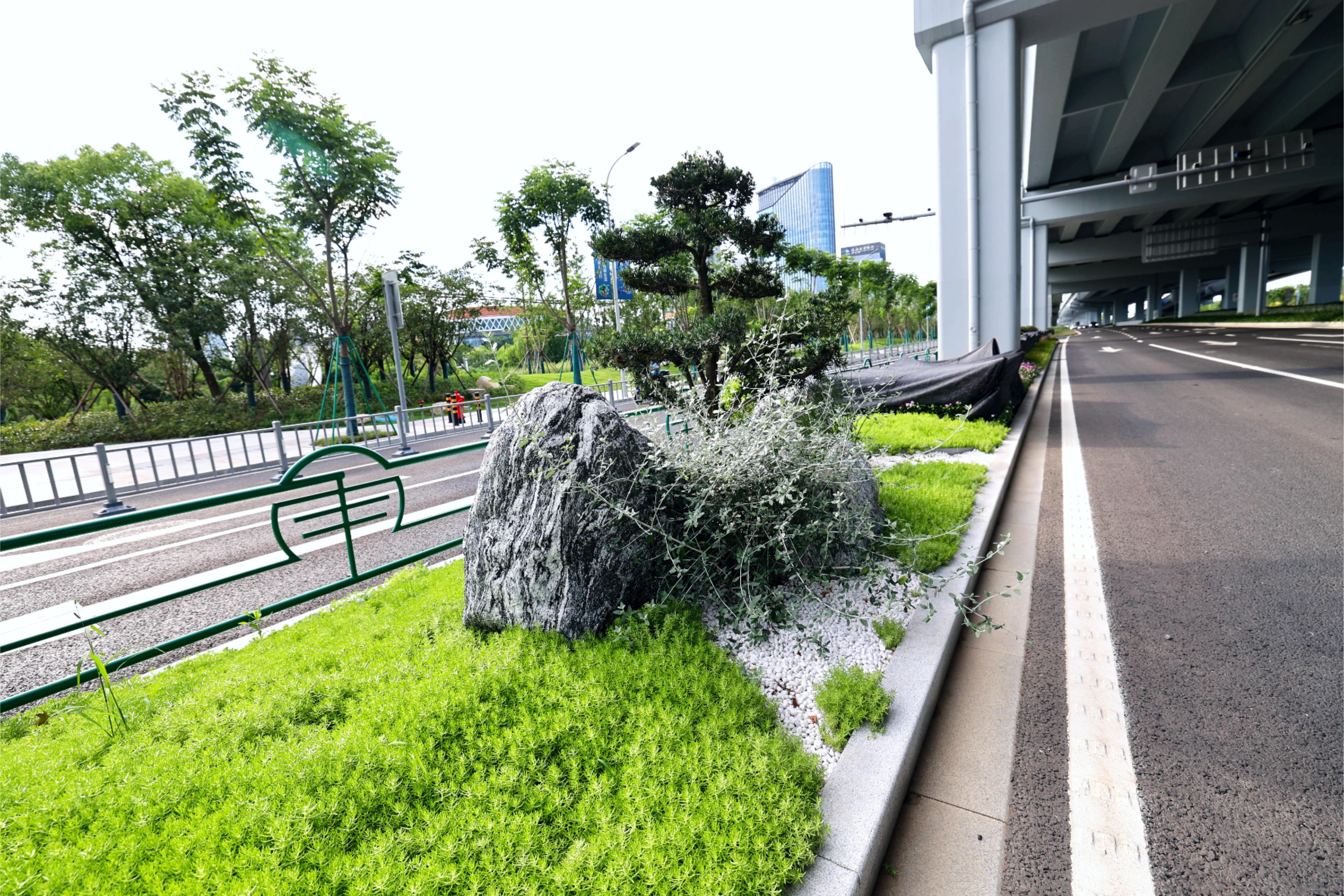 利用景石與苗木的結(jié)合，提升道路的景觀品質(zhì).JPG